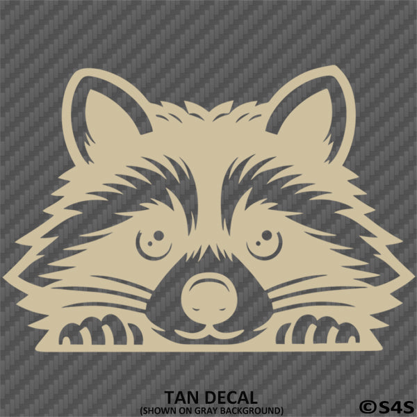 Peeking Raccoon Cute Funny Vinyl Decal