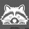 Peeking Raccoon Cute Funny Vinyl Decal