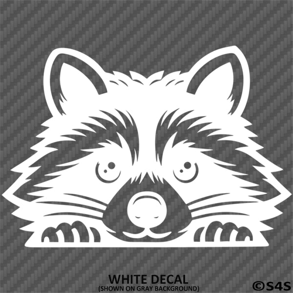 Peeking Raccoon Cute Funny Vinyl Decal