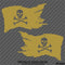 Pirate Flag Skull And Crossbones Caribbean Ship Vinyl Decal (PAIR)