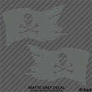 Pirate Flag Skull And Crossbones Caribbean Ship Vinyl Decal (PAIR)