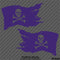 Pirate Flag Skull And Crossbones Caribbean Ship Vinyl Decal (PAIR)