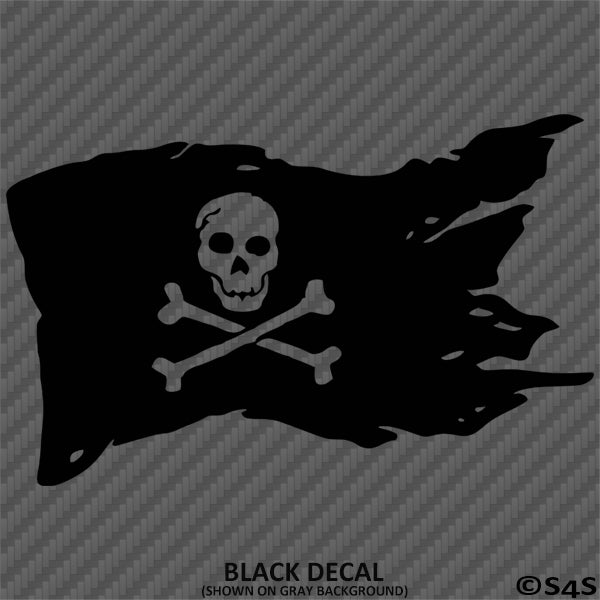 Pirate Flag Skull And Crossbones Caribbean Ship Vinyl Decal