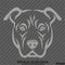 Pitbull Face Silhouette Puppy Dog Pet Vinyl Decal