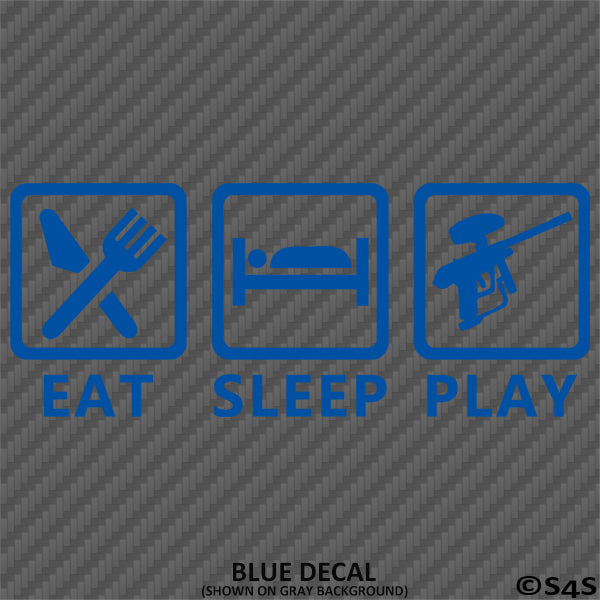 Eat, Sleep, Play Paintball Vinyl Decal