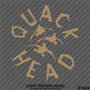 Quack Head Funny Duck Hunting Vinyl Decal