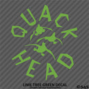 Quack Head Funny Duck Hunting Vinyl Decal