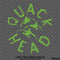 Quack Head Funny Duck Hunting Vinyl Decal