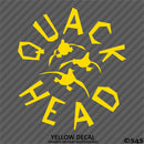 Quack Head Funny Duck Hunting Vinyl Decal