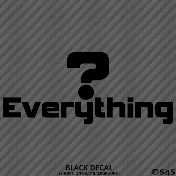 Question Everything Vinyl Decal