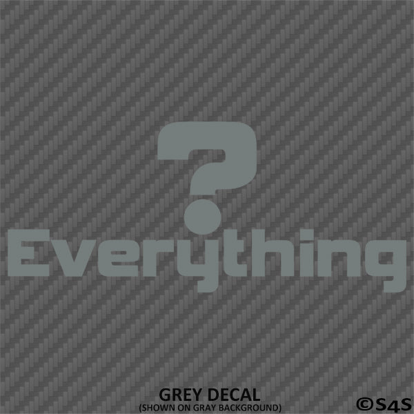 Question Everything Vinyl Decal