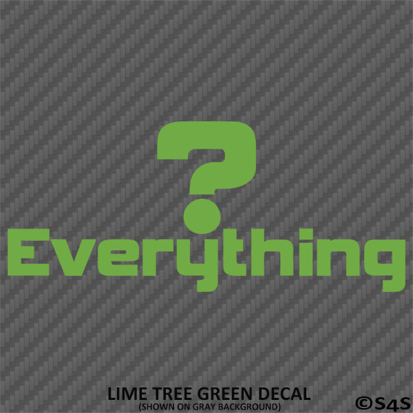 Question Everything Vinyl Decal