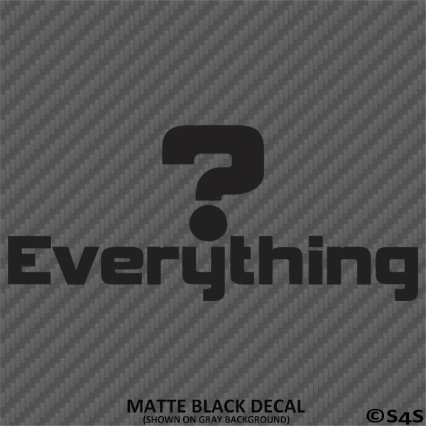 Question Everything Vinyl Decal