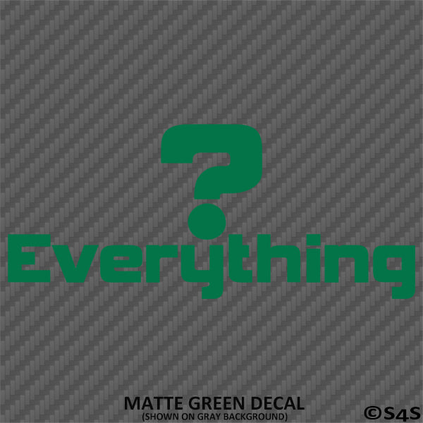 Question Everything Vinyl Decal