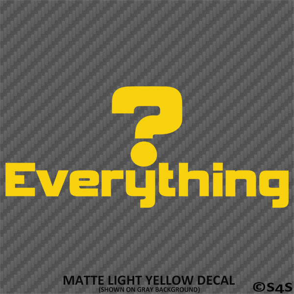 Question Everything Vinyl Decal