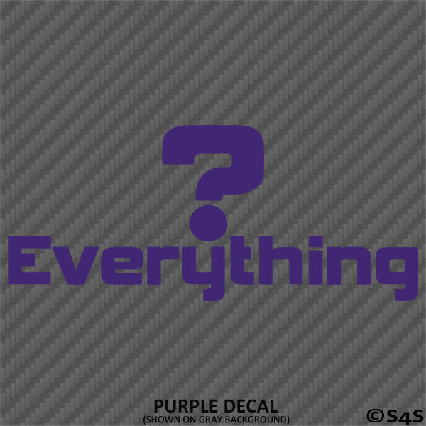 Question Everything Vinyl Decal