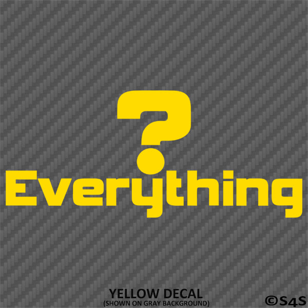 Question Everything Vinyl Decal