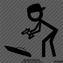RC Guy: Radio Control Boat Stick Figure Wearing Hat Vinyl Decal