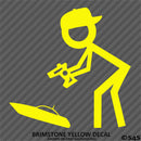 RC Guy: Radio Control Boat Stick Figure Wearing Hat Vinyl Decal