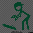 RC Guy: Radio Control Boat Stick Figure Wearing Hat Vinyl Decal