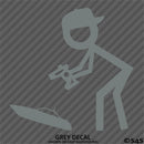 RC Guy: Radio Control Boat Stick Figure Wearing Hat Vinyl Decal