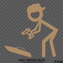 RC Guy: Radio Control Boat Stick Figure Wearing Hat Vinyl Decal