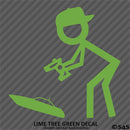 RC Guy: Radio Control Boat Stick Figure Wearing Hat Vinyl Decal