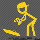 RC Guy: Radio Control Boat Stick Figure Wearing Hat Vinyl Decal