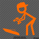 RC Guy: Radio Control Boat Stick Figure Wearing Hat Vinyl Decal