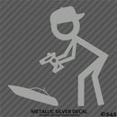 RC Guy: Radio Control Boat Stick Figure Wearing Hat Vinyl Decal