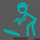 RC Guy: Radio Control Boat Stick Figure Wearing Hat Vinyl Decal
