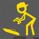 RC Guy: Radio Control Boat Stick Figure Wearing Hat Vinyl Decal