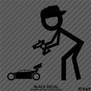 RC Guy: Radio Control Buggy Stick Figure Wearing Hat Vinyl Decal