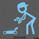 RC Guy: Radio Control Buggy Stick Figure Wearing Hat Vinyl Decal