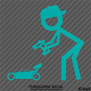RC Guy: Radio Control Buggy Stick Figure Wearing Hat Vinyl Decal