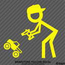 RC Guy: Radio Control Truck Stick Figure Wearing Hat Vinyl Decal