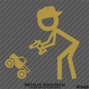 RC Guy: Radio Control Truck Stick Figure Wearing Hat Vinyl Decal