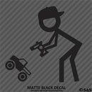 RC Guy: Radio Control Truck Stick Figure Wearing Hat Vinyl Decal