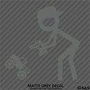 RC Guy: Radio Control Truck Stick Figure Wearing Hat Vinyl Decal