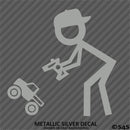 RC Guy: Radio Control Truck Stick Figure Wearing Hat Vinyl Decal