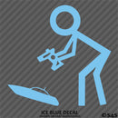 RC Guy: Radio Control Boat Stick Figure Vinyl Decal