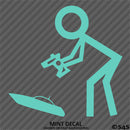RC Guy: Radio Control Boat Stick Figure Vinyl Decal