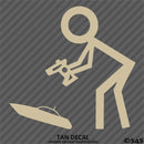 RC Guy: Radio Control Boat Stick Figure Vinyl Decal