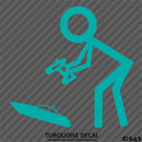 RC Guy: Radio Control Boat Stick Figure Vinyl Decal