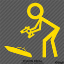 RC Guy: Radio Control Boat Stick Figure Vinyl Decal