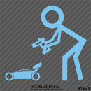 RC Guy: Radio Control Buggy Stick Figure Vinyl Decal