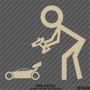 RC Guy: Radio Control Buggy Stick Figure Vinyl Decal