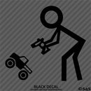 RC Guy: Radio Control Truck Stick Figure Vinyl Decal