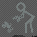 RC Guy: Radio Control Truck Stick Figure Vinyl Decal