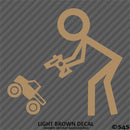 RC Guy: Radio Control Truck Stick Figure Vinyl Decal
